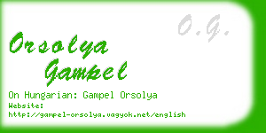 orsolya gampel business card